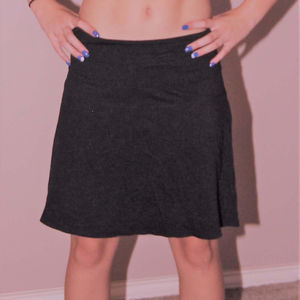 Athleta Charcoal Swing Skirt